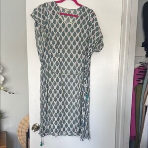 Anokhi Indian Designer OS Handblock print Cotton Kaftan